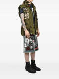MARKING DISTANCE Gulag patchwork studded gilet